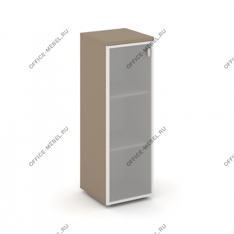 Шкаф средний узкий л\п (1 средний фасад стекло в раме сатин матовый) ES.SU-2.4R на Office-mebel.ru