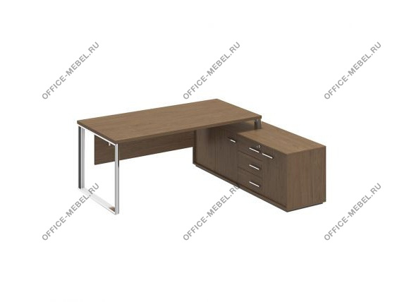 Стол руководителя на опорной тумбе правый/левый ОР 136 ДТ на Office-mebel.ru