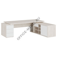 Стол рабочий на креденции и тумбе  П/Л ZIO28510921 на Office-mebel.ru