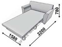 Мягкая мебель для офиса Диван-кровать двойной Хартли (спальное место 1000 х 1900) на Office-mebel.ru