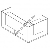 Стойка ресепшен угловая л\п (полки высокие) с подсветкой  А4 9873 на Office-mebel.ru