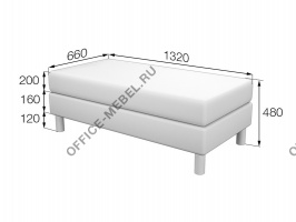 Банкетка 2-местная Dm-P2 на Office-mebel.ru