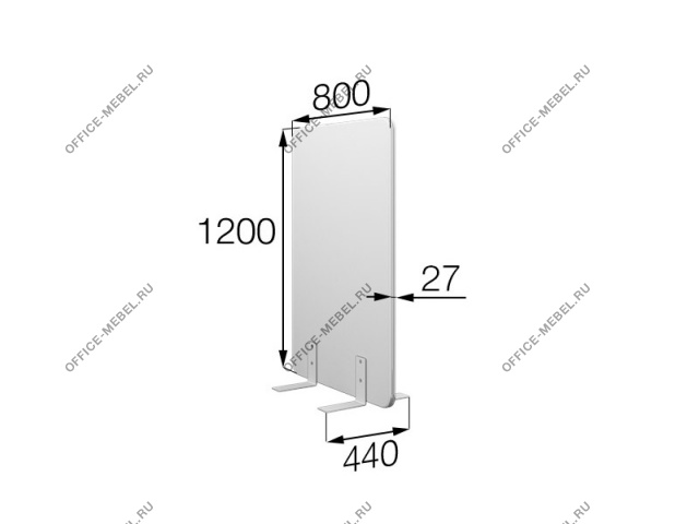 Перегородка без колес fx-80/120 на Office-mebel.ru