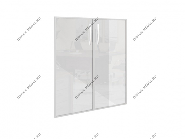 Двери матовое стекло в алюминиевой рамке (комплект) AS- 4.3 на Office-mebel.ru