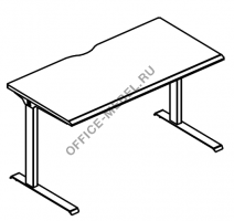 Стол письменный на каркасе МL (1 скос) МР А2 012.02  на Office-mebel.ru