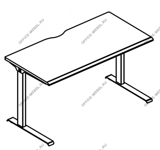 Стол письменный на каркасе МL (1 скос) МР А2 012.02  на Office-mebel.ru