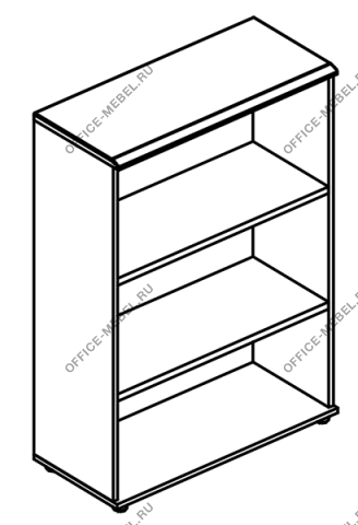 Стеллаж средний (топ МДФ) МР 9360 на Office-mebel.ru