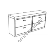 Пара шкафов с металлическим верхом (шкафы идентичны) P2AG2S на Office-mebel.ru