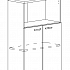Шкаф средний полузакрытый А4 9363 на Office-mebel.ru 1