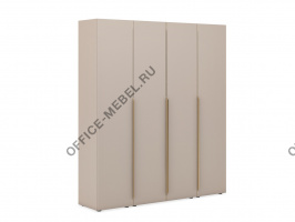 Шкаф 4-х дверный, гардероб в центре (двери ЛДСП) AU1820/L9BL/W.U999 на Office-mebel.ru