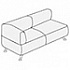 Мягкая мебель для офиса Элемент угловой двухместный 2В на Office-mebel.ru 1