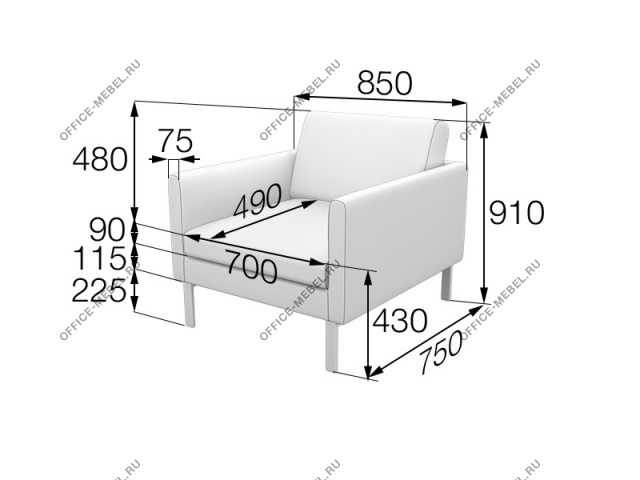 Мягкая мебель для офиса Кресло OL1 на Office-mebel.ru