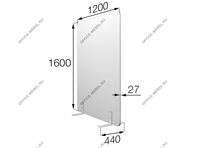 Перегородка без колес fx-120/160 на Office-mebel.ru