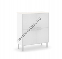 TETTO Шкаф белый 4 стекл.двери TETTO H.117 glass doors, top WHITE на Office-mebel.ru