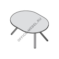 Стол переговорный опоры черные AS180B/W на Office-mebel.ru