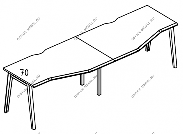 Станция Техно металлокаркас МТ 1 скос 2х120 МР Б1Б 061.02-2 на Office-mebel.ru