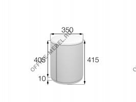 Пуф на регулируемой опоре БН-3545 на Office-mebel.ru