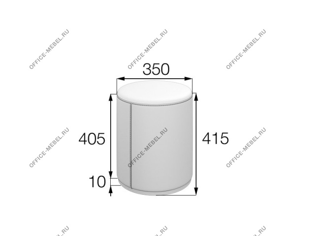 Мягкая мебель для офиса Пуф на регулируемой опоре БН-3545 на Office-mebel.ru