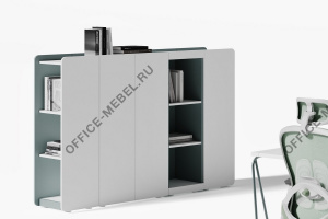 Композиция шкаф средний со стеллажами ART904.U604 на Office-mebel.ru