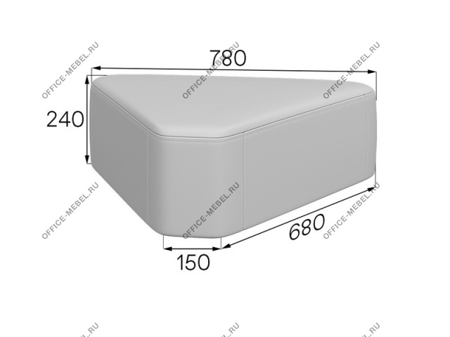 Мягкая мебель для офиса Пуф 30* высокий СМ-П30˚В на Office-mebel.ru