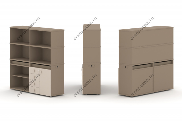 Набор №10. Тумба двойная с надставкой высокой ES.NB.2V-10 на Office-mebel.ru