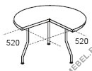 Брифинг-приставка фигурная (изогнутые металлические опоры) Fansy F2377 на Office-mebel.ru