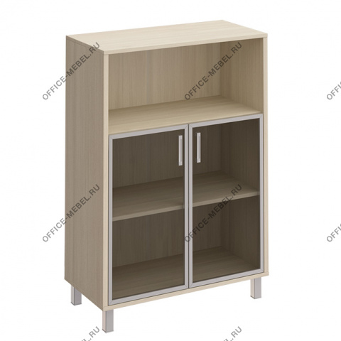 Шкаф для документов, двери стеклянные в алюминиевой раме + ниша В 420-823  на Office-mebel.ru