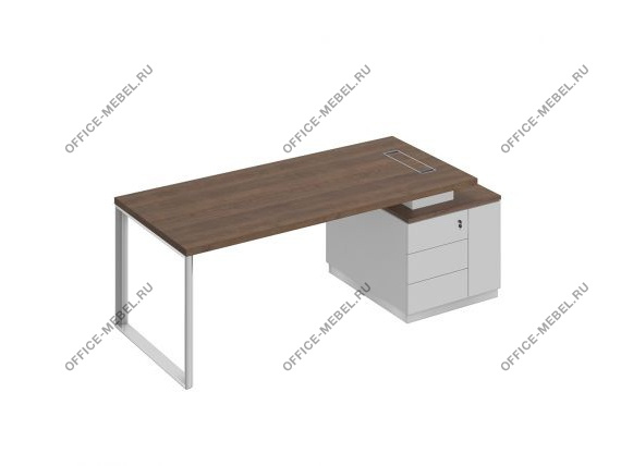 Стол руководителя на опорной тумбе (левый/правый) БР 106 на Office-mebel.ru