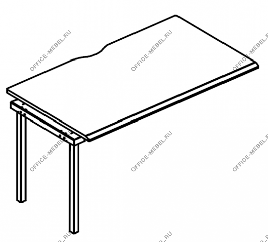 Секция стола рабочей станции каркас МТ 1 скос МР Б1 023.02-1 на Office-mebel.ru