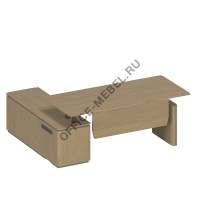 Стол руководителя на электроприводе на опорной тумбе ИН 139 ГР Л/П на Office-mebel.ru