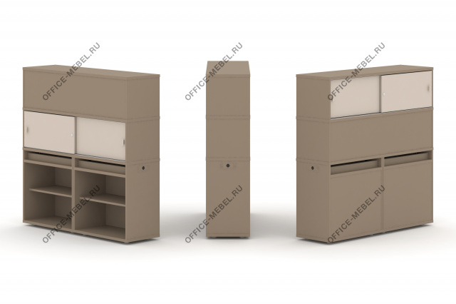 Набор №3. Тумба двойная с надставкой высокой  ES.NB.2V-3	  на Office-mebel.ru