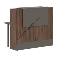 Стойка ресепшен прямая EDR 136, Дуб Денвер темный на Office-mebel.ru