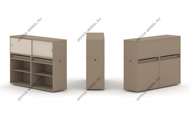 Набор №2. Тумба двойная с надставкой низкой ES.NB.2N-2 на Office-mebel.ru