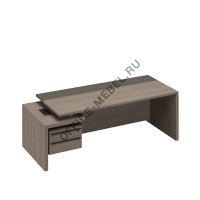 Стол руководителя с тумбой подвесной 2-ящичной с замком левый РС 111 на Office-mebel.ru