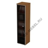 Шкаф для документов узкий с высокой стеклянной дверью в рамке 785 на Office-mebel.ru