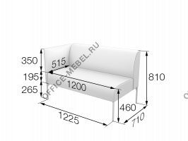 Секция 2-местная правая (левая) Brd2R(2L) на Office-mebel.ru