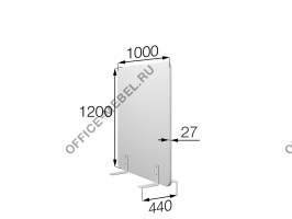 Перегородка без колес fx-100/120 на Office-mebel.ru