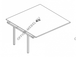 Секция стола для переговоров на металлокаркасе DUE А4 Б2 136-1 БП на Office-mebel.ru