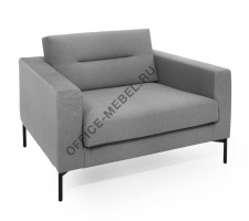 ТЕНО/TENO кресло, ткань, Claire ТЕМНО-БЕЖЕВЫЙ/ЧЕРНЫЙ TENO 1 Claire Aura 3 Taupe на Office-mebel.ru
