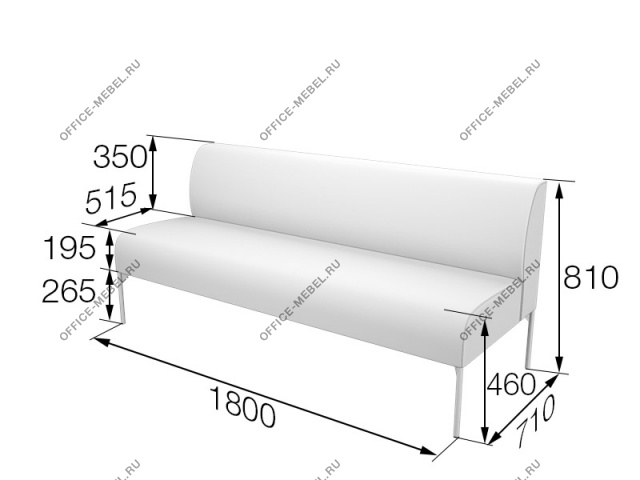 Мягкая мебель для офиса Секция 3-местная Brd3 на Office-mebel.ru