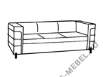 Мягкая мебель для офиса Трехместный диван 3 (без опор) на Office-mebel.ru