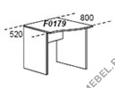 Приставка-стол фигурная (правый) Karstula F0179 на Office-mebel.ru