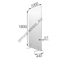 Перегородка без колес fx-100/180 на Office-mebel.ru