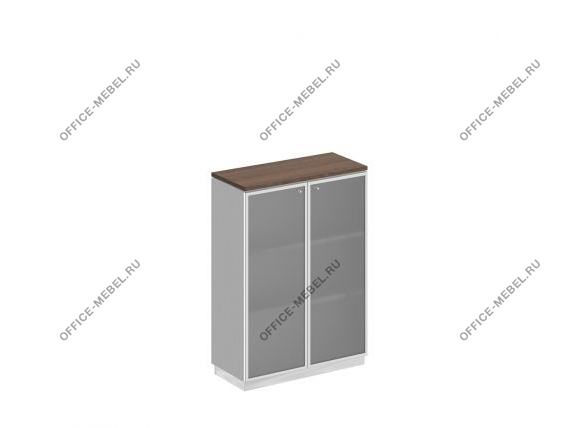 Шкаф для документов средний со стеклянными дверьми в рамке СИ 319 на Office-mebel.ru
