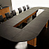 Стол для переговоров, стеклянная столешница, опоры в отделке натуральной кожей VN705 на Office-mebel.ru 5