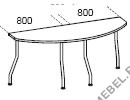 Брифинг-приставка фигурная (изогнутые металлические опоры) Fansy F2370 на Office-mebel.ru