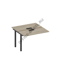 Секция стола рабочей станции на металлокаркасе, столешницы с заглушкой  А1 БГ 170-1 БП на Office-mebel.ru