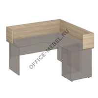 Настольная перегородка-угол 424 на Office-mebel.ru
