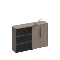 Шкаф комбинированный средний (стекло-закрытый) РС 306 на Office-mebel.ru
