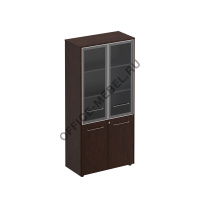 Шкаф для документов со стеклянными дверьми МЕ 343 на Office-mebel.ru